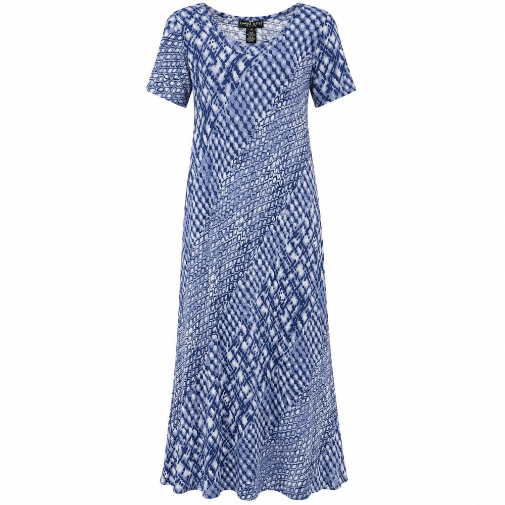 Y2K Vintage NWT Carole Little Coastal Chic Maxi Dress Womens Size 6 Artsy Retro
